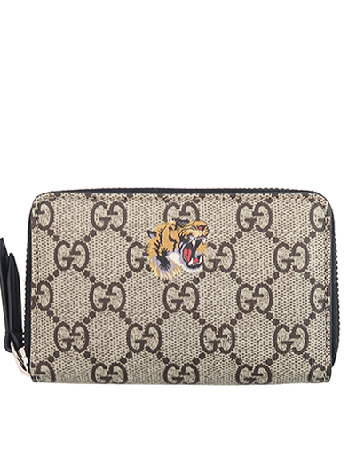 Gucci Tiger Print Card Case, front view